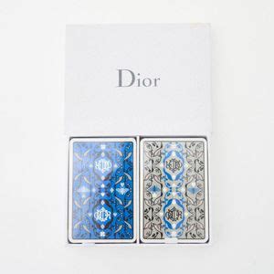 pink dior playing cards